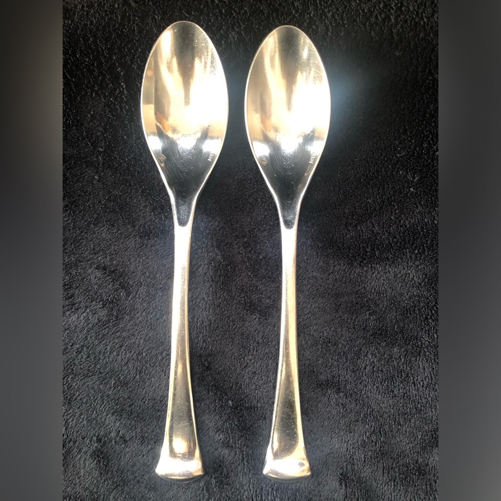 Set of 2 Mikasa Curve Place Oval Soup Spoon 8 1/4” Stainless Steel